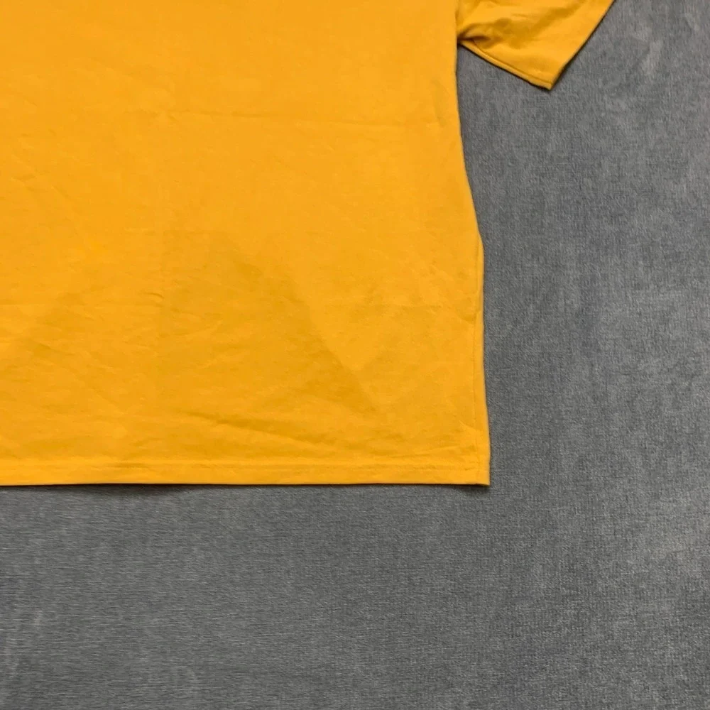 Under Armour T Shirt Men Large Yellow Loose Fit Logo Cotton Running Sportswear